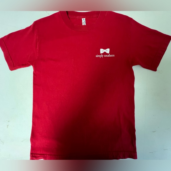 SIMPLY SOUTHERN UNISEX RED SIZE SMALL SHORT SLEEVE TEE SHIRT. - Picture 1 of 8